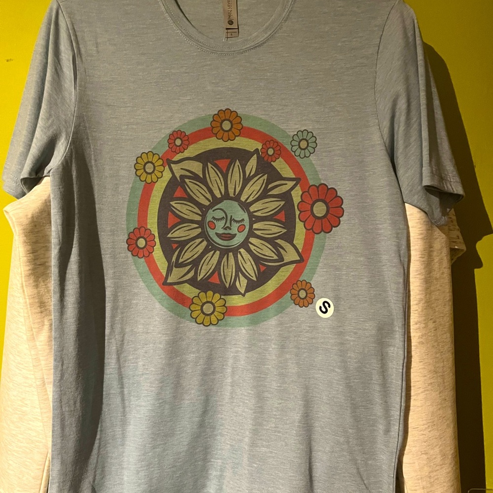 Floral Moon Denim Tee
